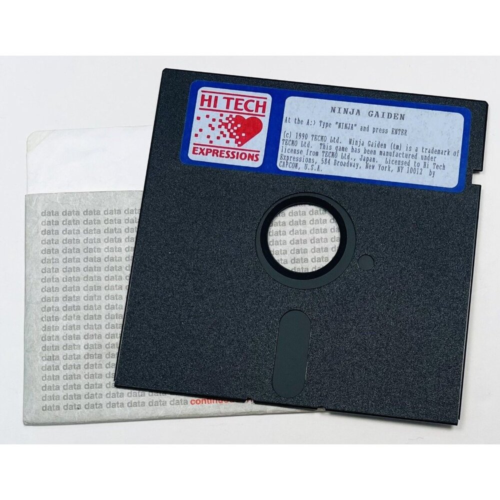 NINJA GAIDEN PC Game Hi Tech Expressions MS-DOS 5.25" Floppy 1990 Disk Only EUC